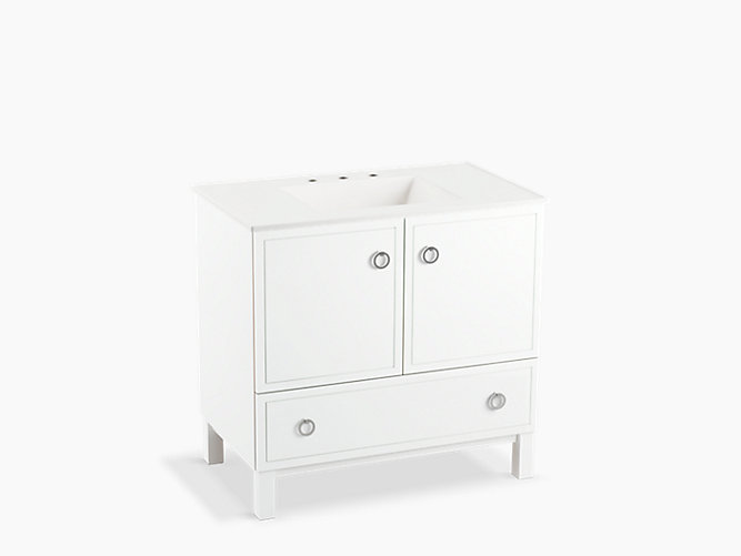 K 99506 Lg Jacquard 36 Inch Vanity With Legs 2 Doors 1 Drawer